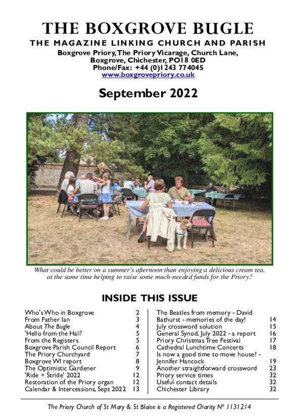 Boxgrove Bugle Sep 2022